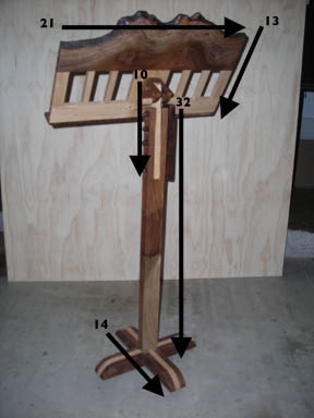 Wood Wooden Music Stand Plans PDF Plans